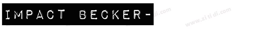 impact becker字体转换